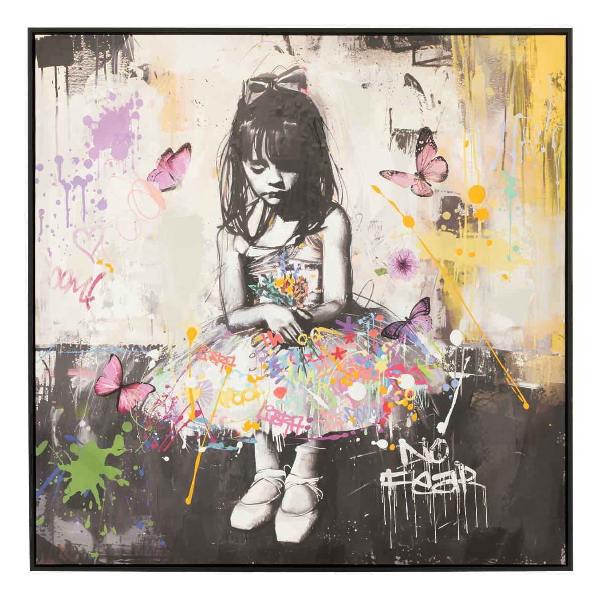 J-Line - Tableau Déco "Ballerina" 80x80cm Multicolore - Image 1