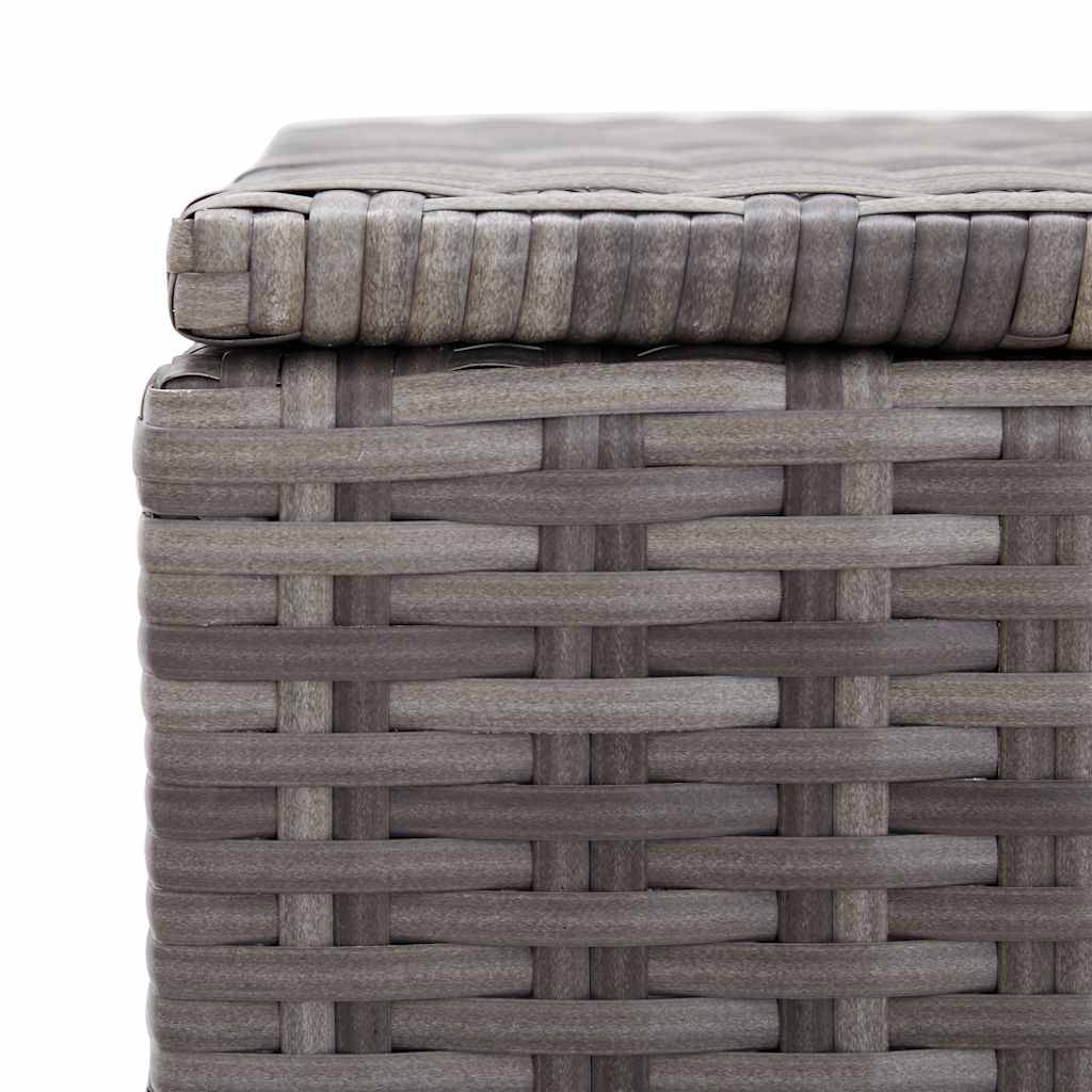 Banc Coffre de Rangement Résine Tressée Multifonction pour Jardin Balcon Gris 150x50x60 cm – ComfortXL Outdoor Living - Image 7