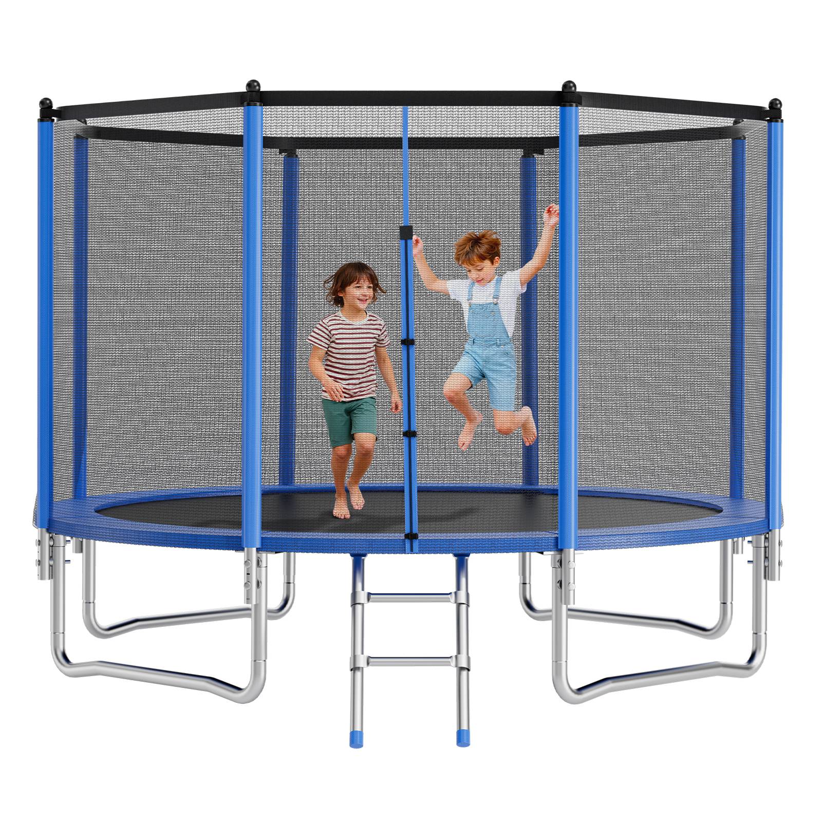 Vevor - VEVOR Trampoline extérieur 427 cm, cadre acier antirouille, filet sécurité 360°, 72 ressorts, capacité 204 kg, conforme ASTM.