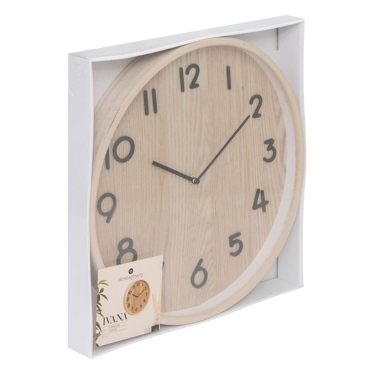 Atmosphera - Horloge "Ivana" beige D38cm - Atmosphera Créateur d'intérieur - Image 3