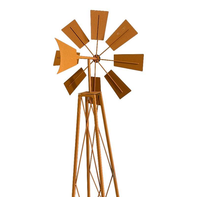 La Grande Prairie - Ensemble 3 moulins rouille 40x41x170cm - Image 2