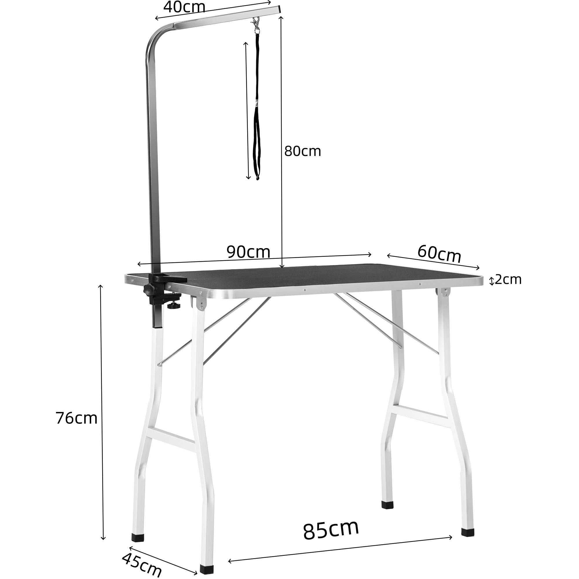 Table de toilettage pliable 90cm en acier pour chien avec potence réglable – ComfortXL Outdoor Living - Image 3