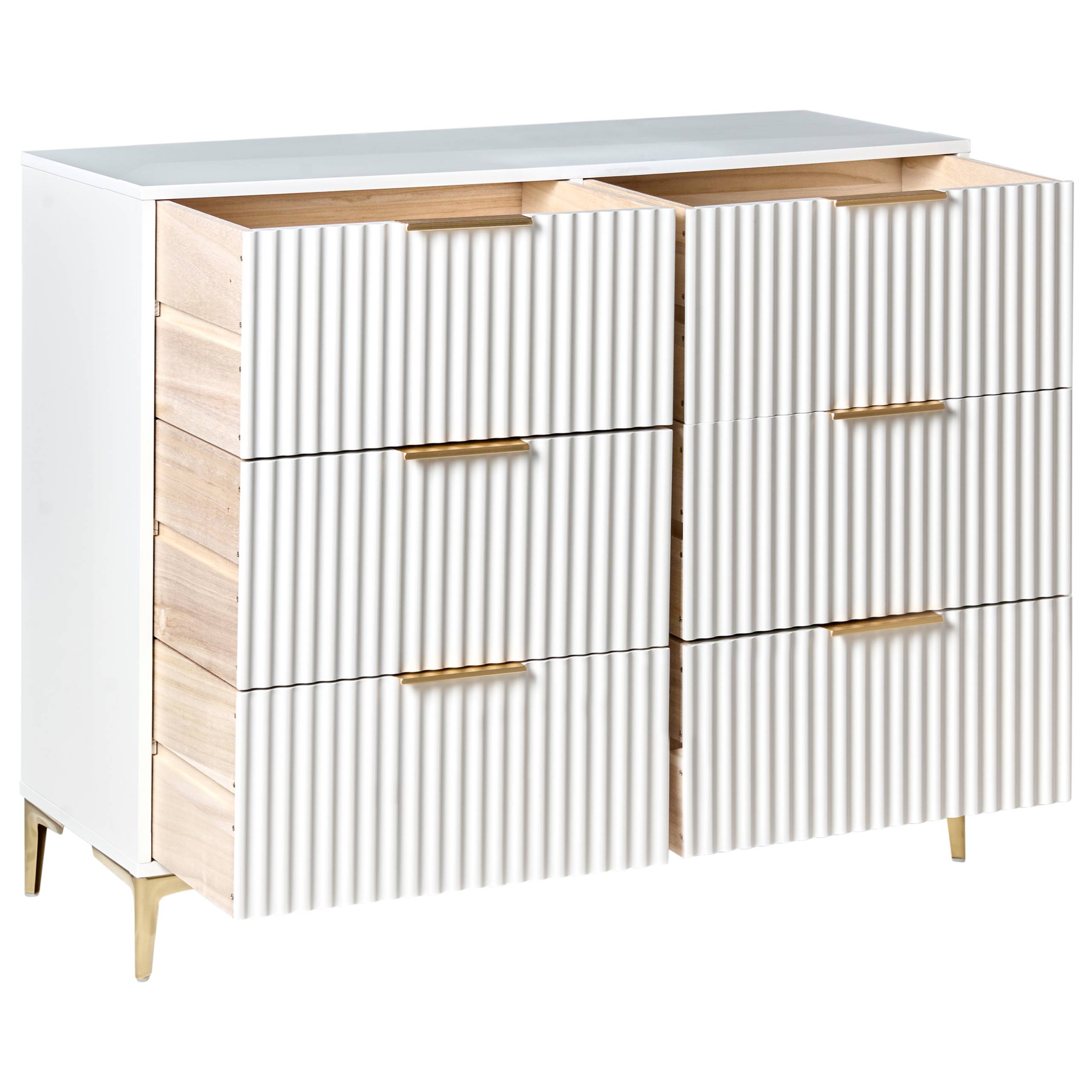 Beliani - Commode MDF Blanc WALCOTT - 108x40x89- Beliani - Image 4