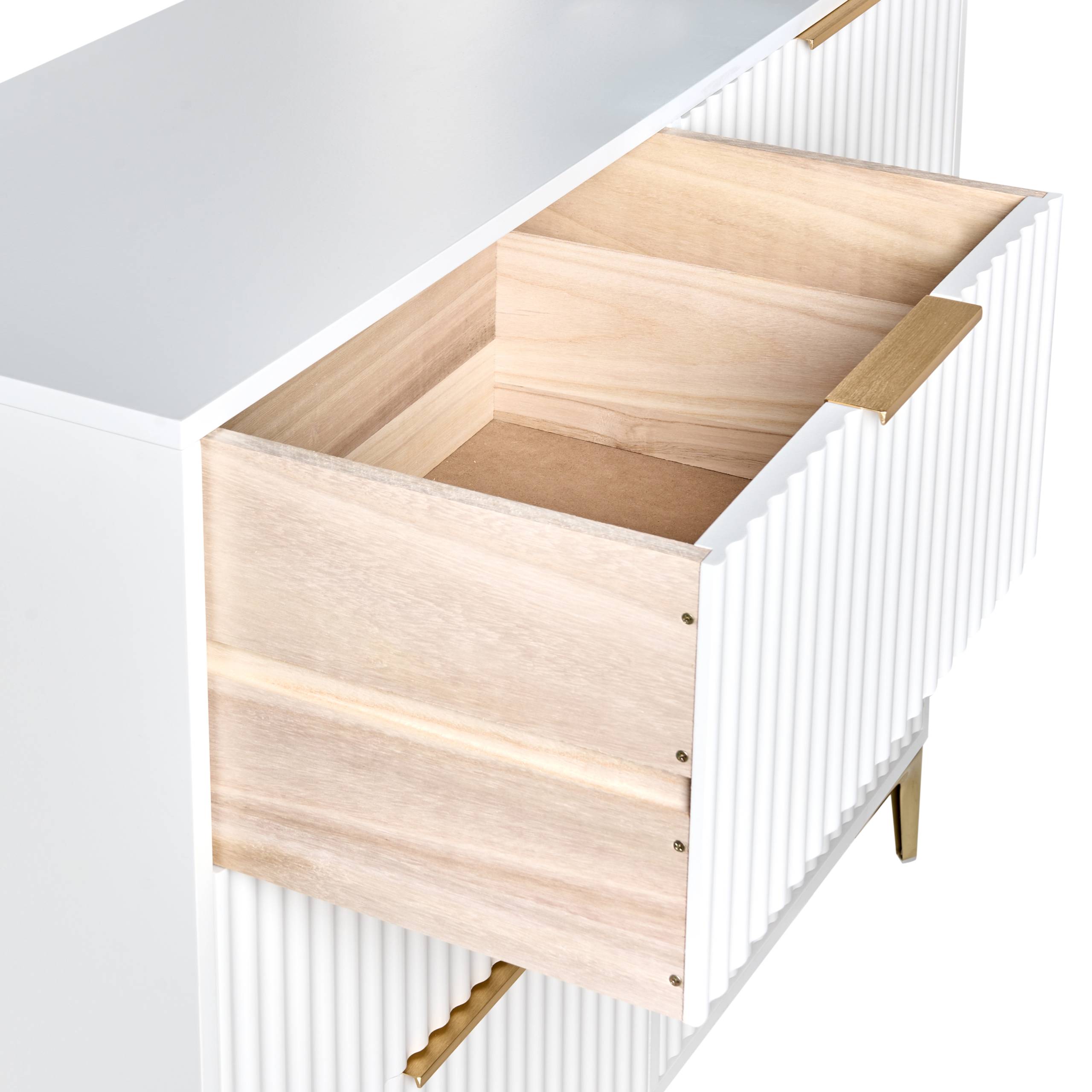 Beliani - Commode MDF Blanc WALCOTT - 108x40x89- Beliani - Image 7