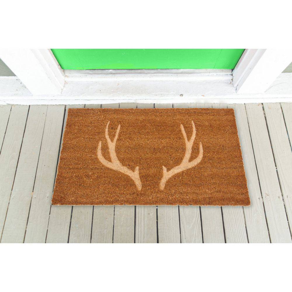Aubry Gaspard - Paillasson coco intérieur extérieur 75 x 45 cm Bois de cerf thermocompressé - Image 2