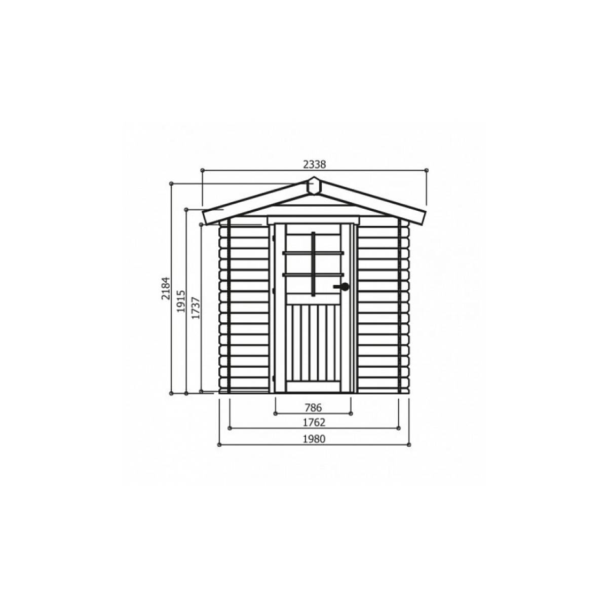 Abri de Jardin SOLID SUPERIA Essen en Bois - 198x198x218cm - Image 2