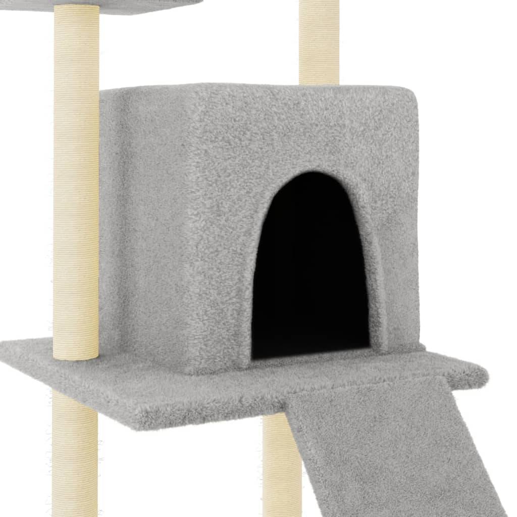 Vidaxl - Arbre à chat avec griffoirs en sisal gris clair 110 cm vidaXL 172038 - Image 4