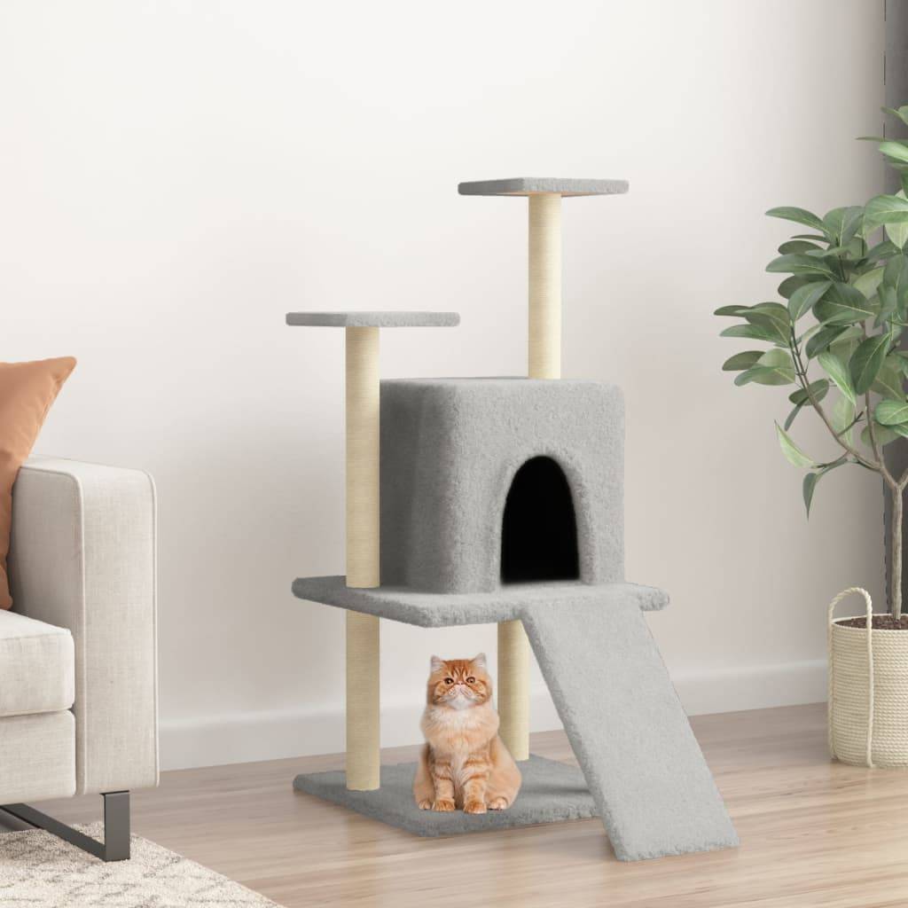 Vidaxl - Arbre à chat avec griffoirs en sisal gris clair 110 cm vidaXL 172038 - Image 1