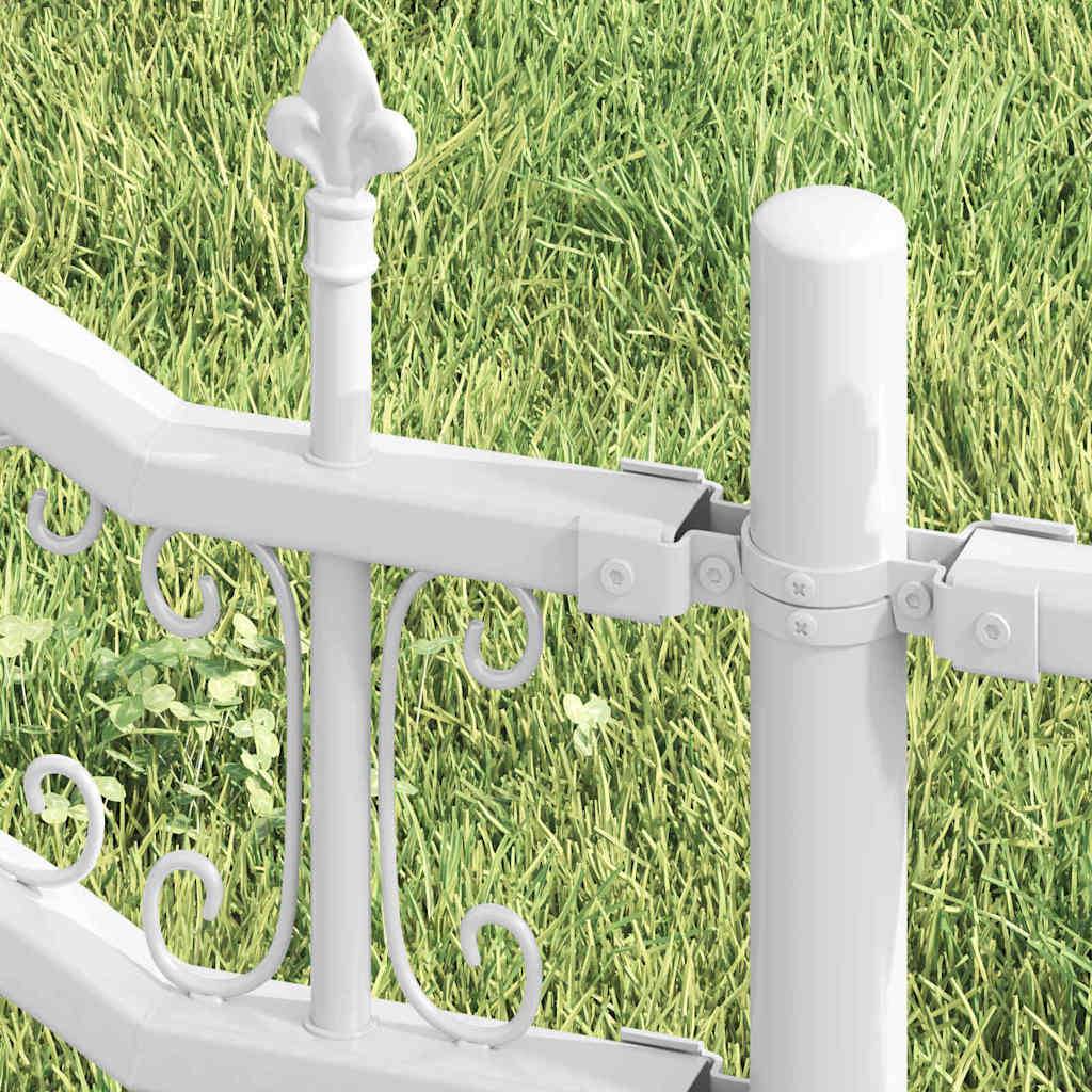 PANGIVO - Clôture jardin acier blanc 240 x 118 cm - PANGIVO - Image 3