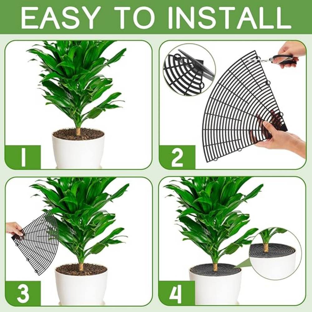 DtopbuyAge - Lot de 4 Protecteurs de Sol pour Pots Fleuris - Image 3
