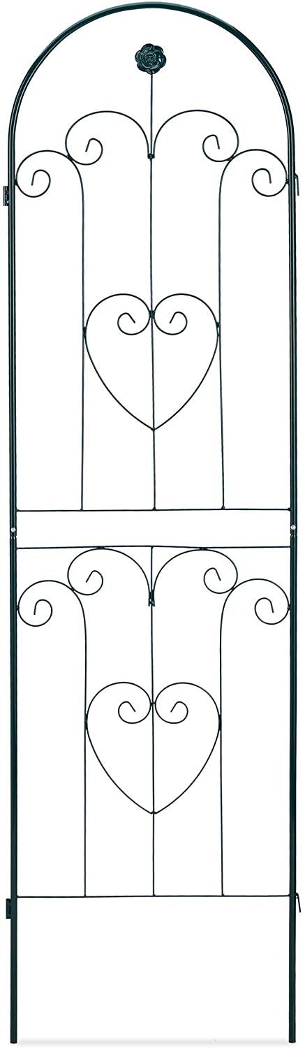 Treillis clôture plante grimpante arche jardin fer set de 2 vert - Image 7