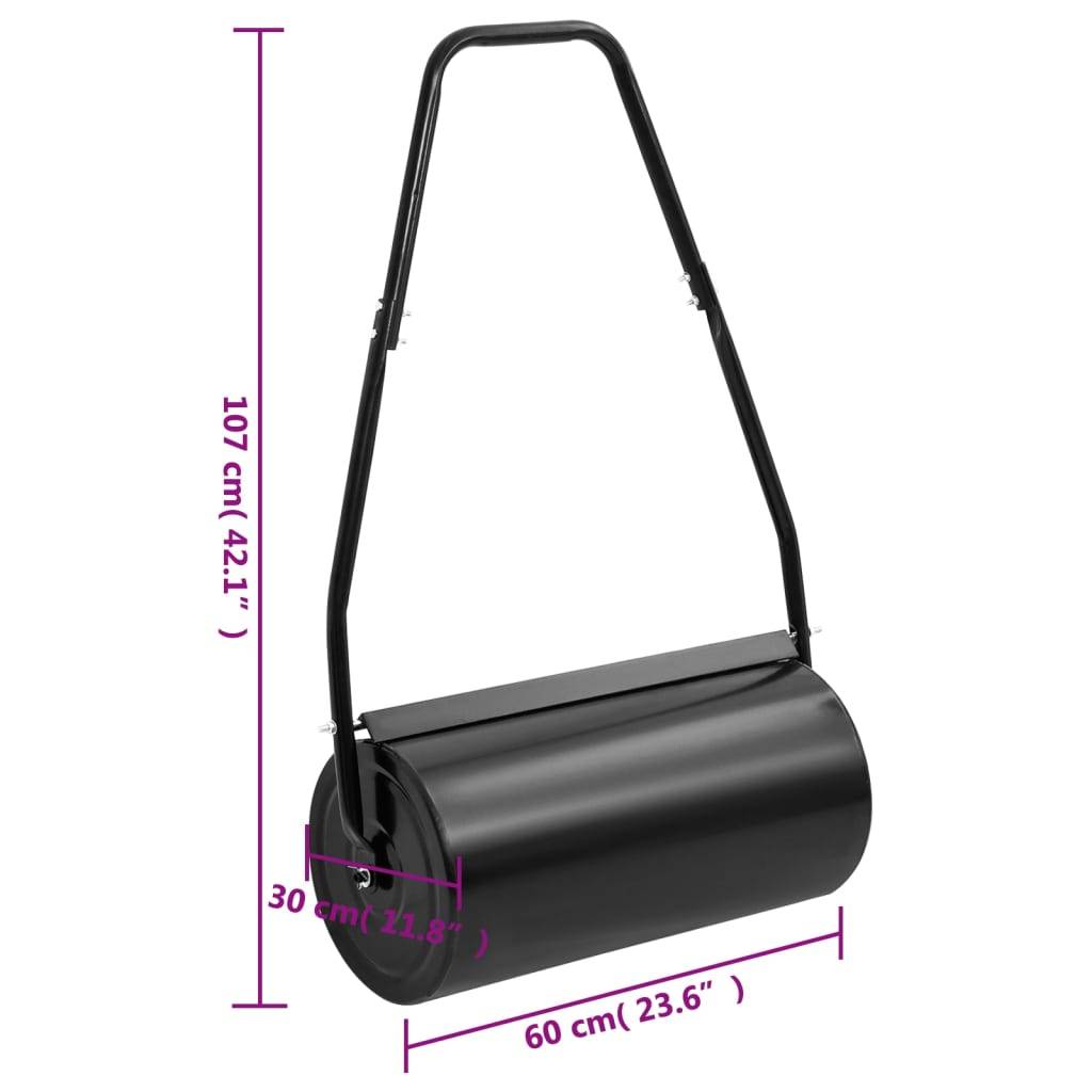Vidaxl - Rouleau à gazon de jardin avec poignée noir 42 L fer et acier vidaXL 154468 - Image 3