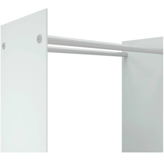 Porte-bûches vertical Acier et Verre Trempé pour Intérieur Rangement moderne 80x35x100 cm Blanc - ComfortXL Outdoor Living - Image 5