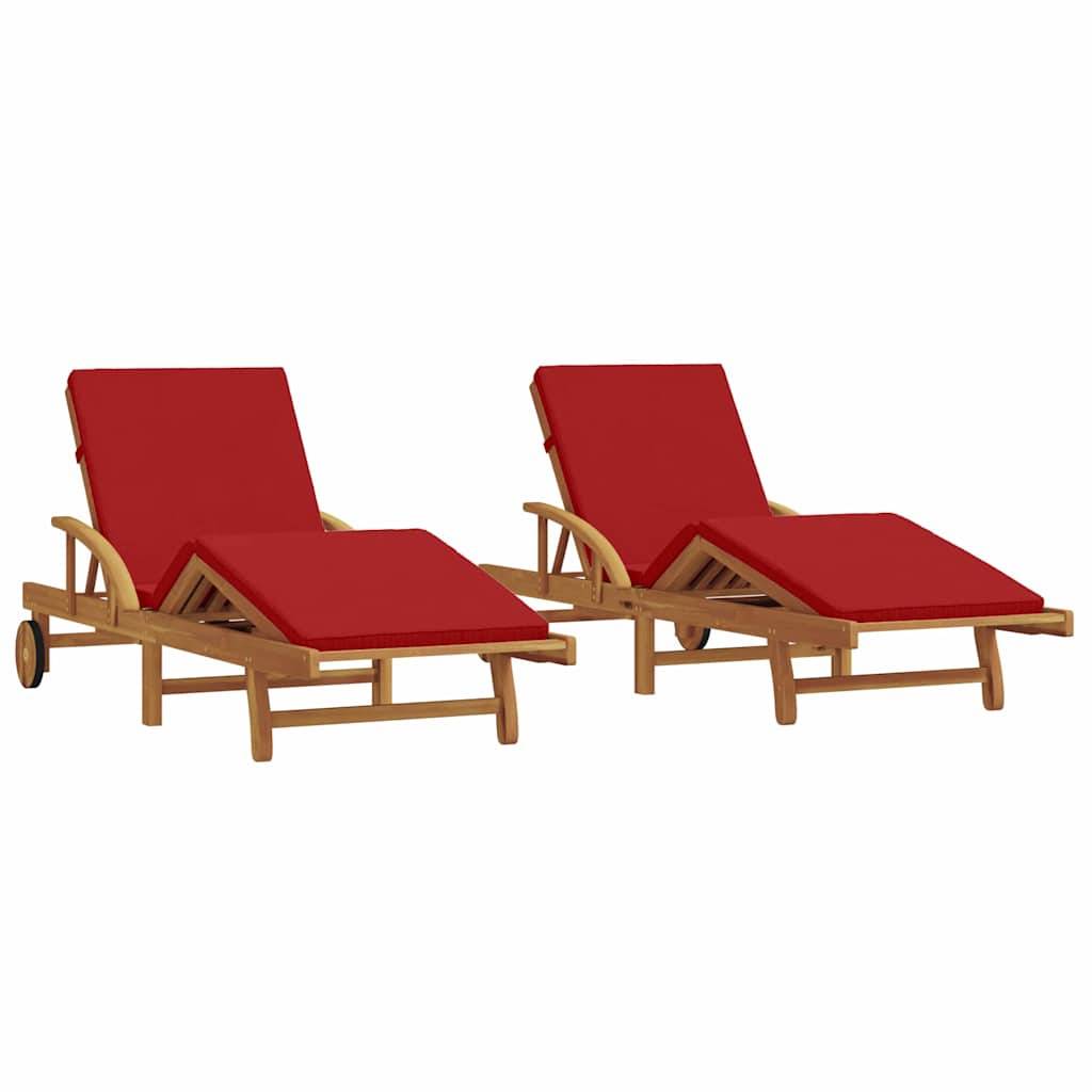 PANGIVO - Transat bois acacia massif rouge 200 x 67 x 84 cm, Poids :48.8kg - PANGIVO - Image 2