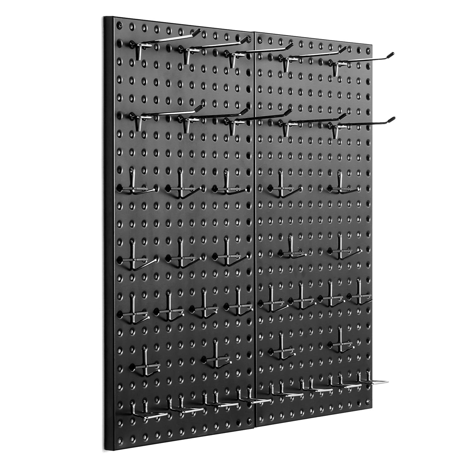 VEVOR Panneau perforé mural 609.6x304.8mm, métal, 2 panneaux, noir. - Image 1