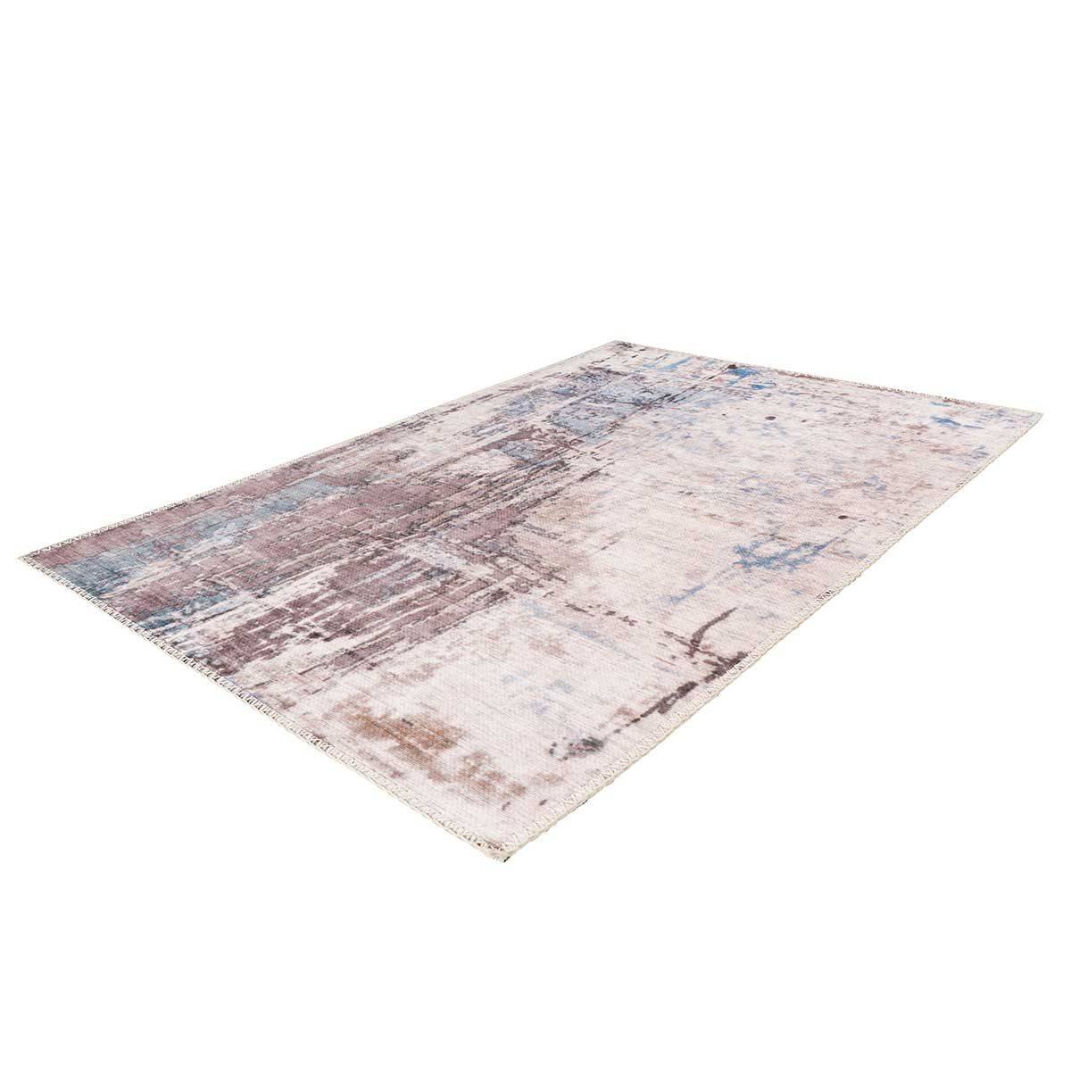 Tapis Tissé Imprimé Vintage "Peron" Gris & Taupe 200 x 290 cm - Image 2