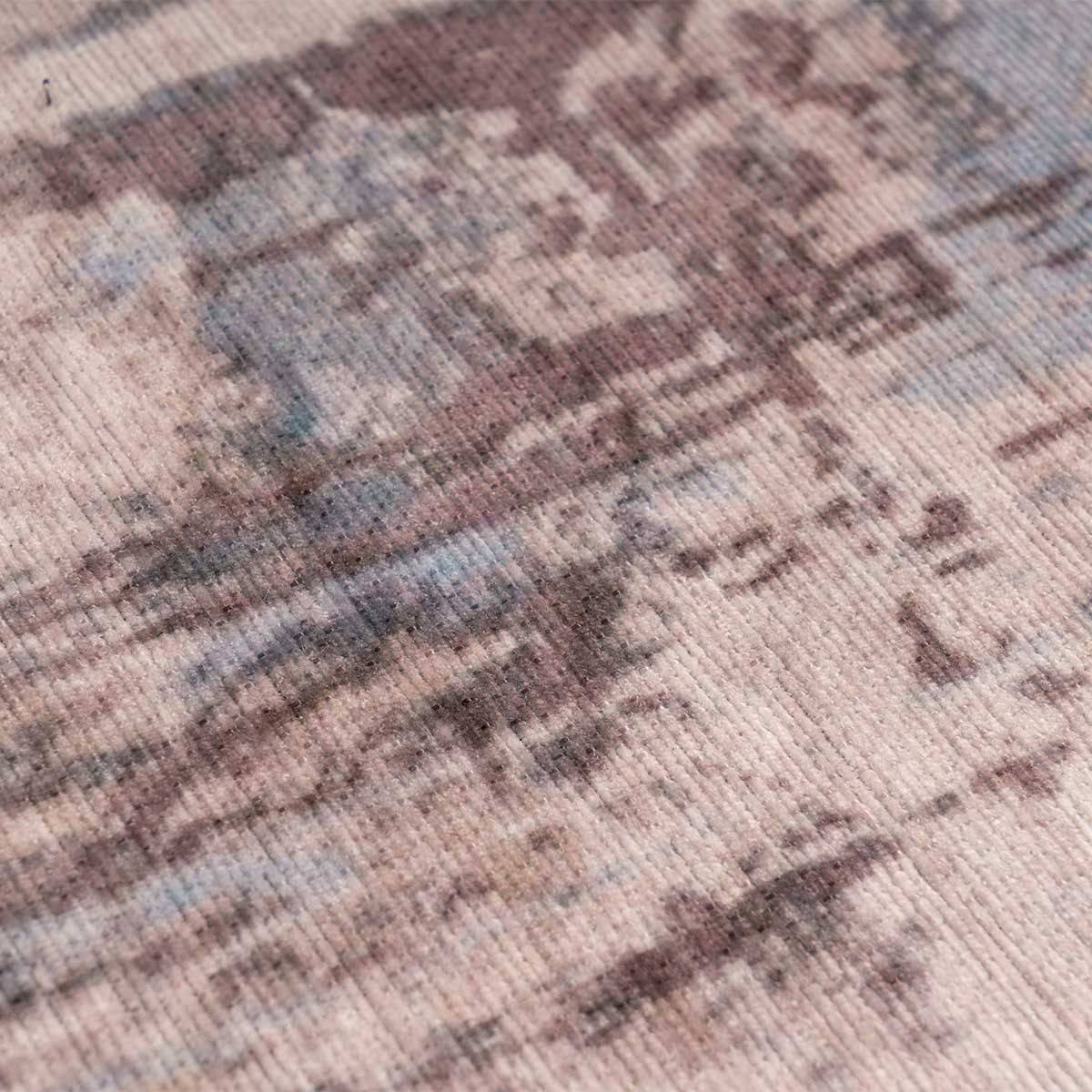Tapis Tissé Imprimé Vintage "Peron" Gris & Taupe 200 x 290 cm - Image 3