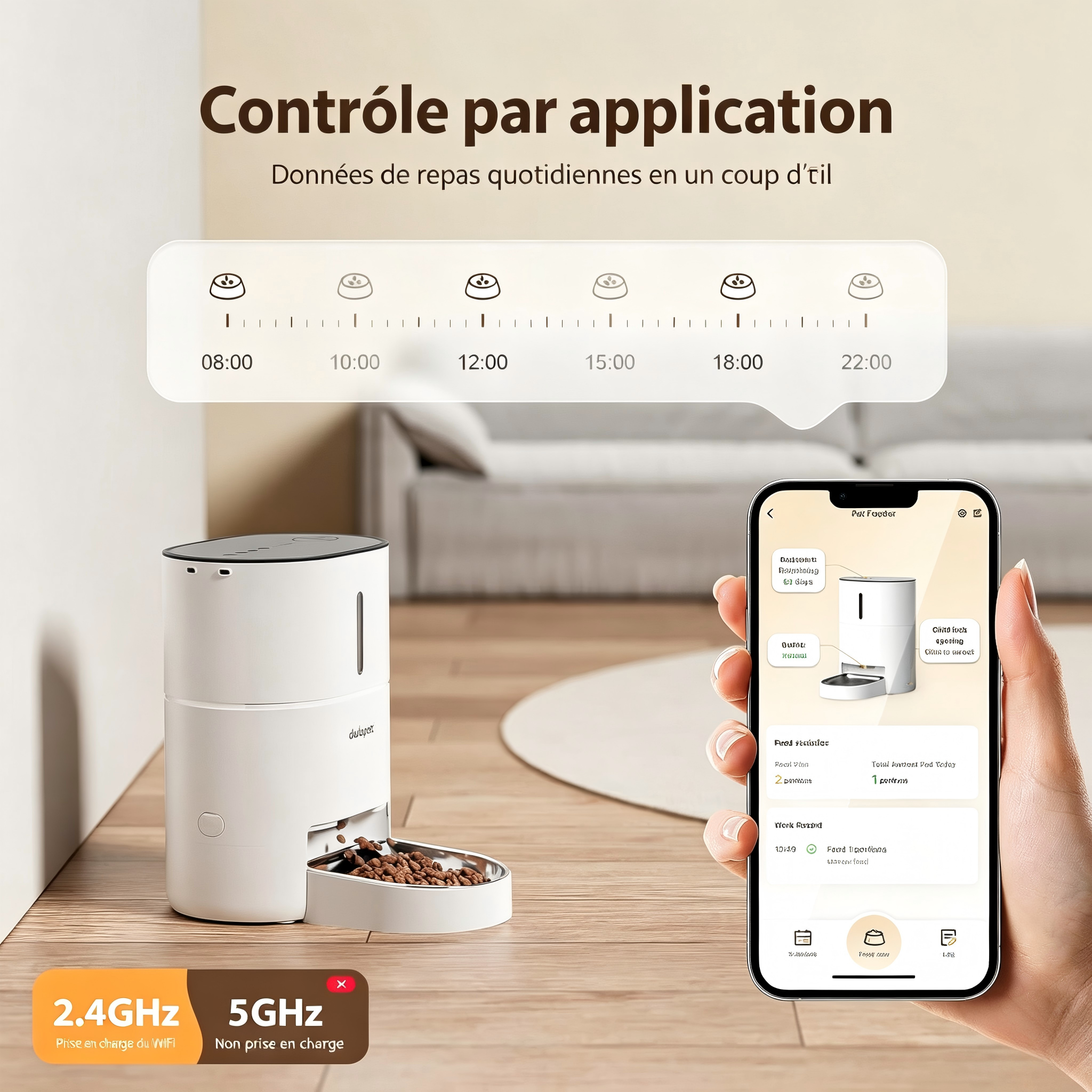 Sans Marque - Distributeur automatique de croquettes pour chat, double distribution. DUDUPET - Image 2