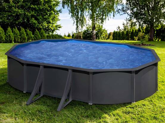 Gré - Gré - Piscine ovale acier Gris Anth. 6,34m x 3,99m x H.1,22m - Image 2