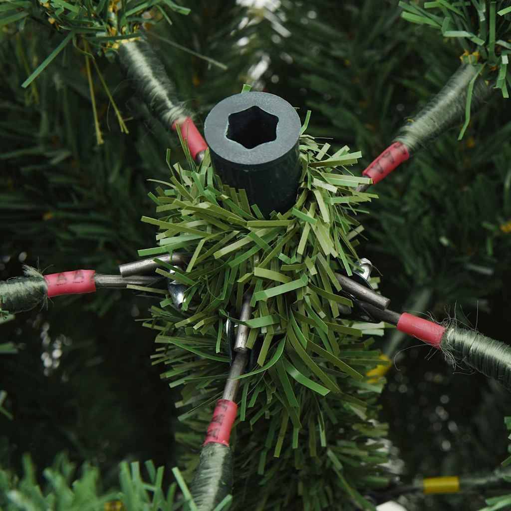 Sapin de Noël | Arbre de Noël Artificiel à Branches Articulées Vert 210 cm Maison Chic - Image 7