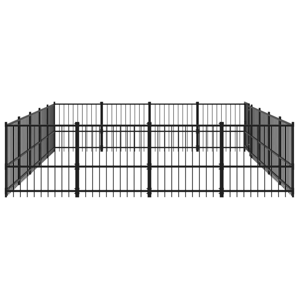 Vidaxl - Chenil d'extérieur pour chiens Acier 18,82 m² vidaXL 3124627 - Image 5