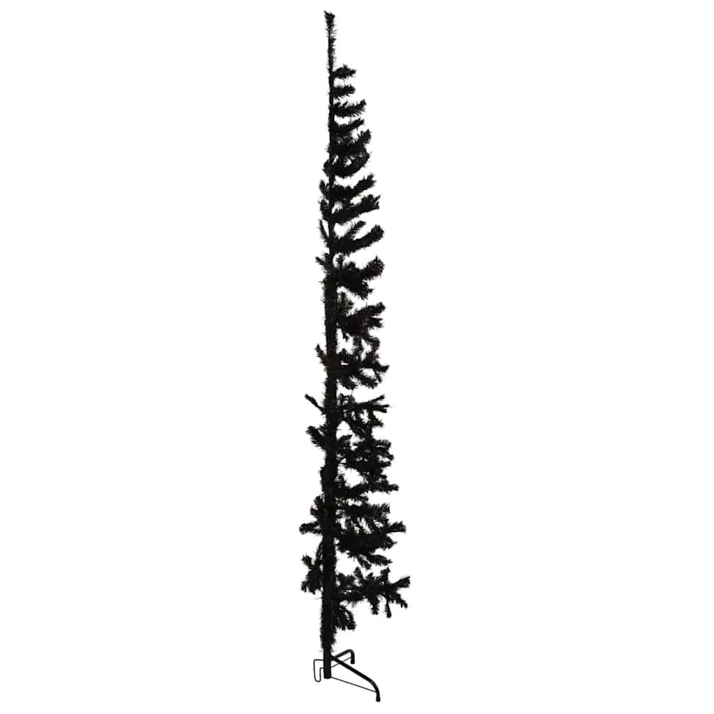 Vidaxl - Demi sapin de Noël artificiel mince avec support Noir 240 cm vidaXL 344578 - Image 6