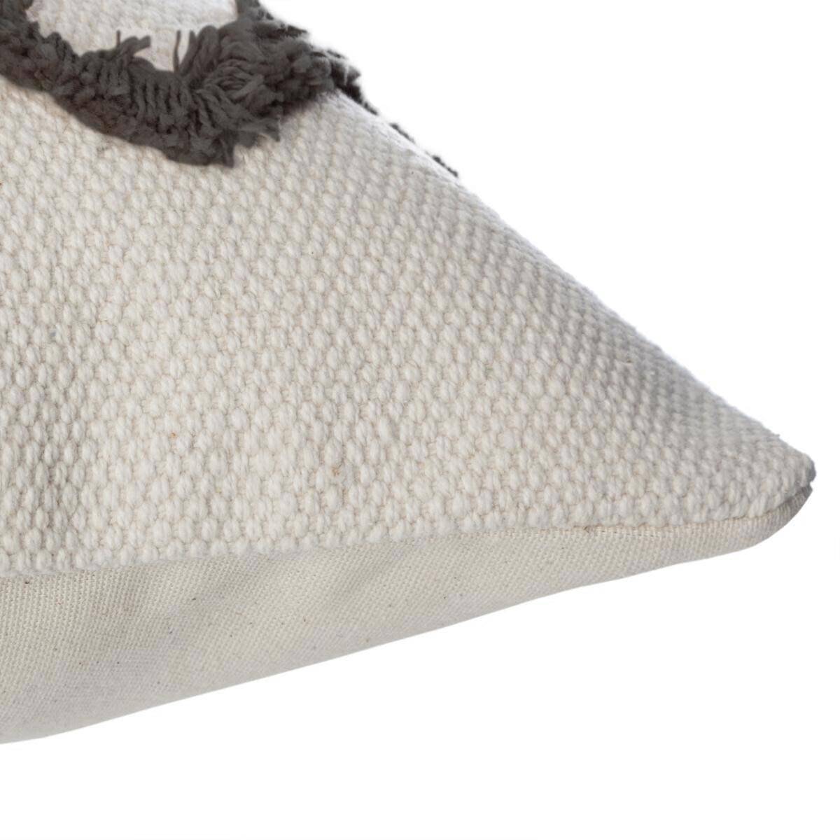 Housse de Coussin Tuftée "Etnik II" 40x40cm Gris - Image 4
