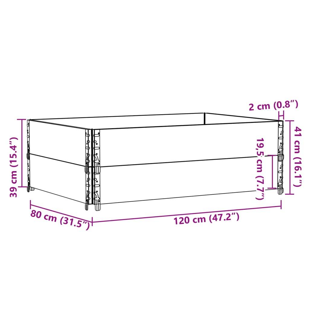 Carré potager surélevé Bois de Pin Massif pour Jardin Balcon Pliable 120x80x41 cm - ComfortXL Outdoor Living - Image 8