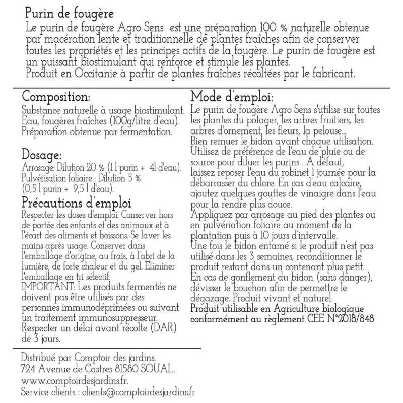 Purin de fougère - Concentré à diluer - 2 Litres - Image 3
