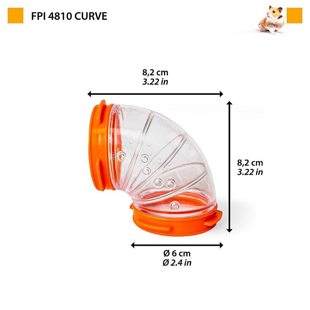 Ferplast - Accessoires rongeurs Ferplast Tube FPI 4810 CURVE Couleurs Mixtes incurvé tunnel - Image 2