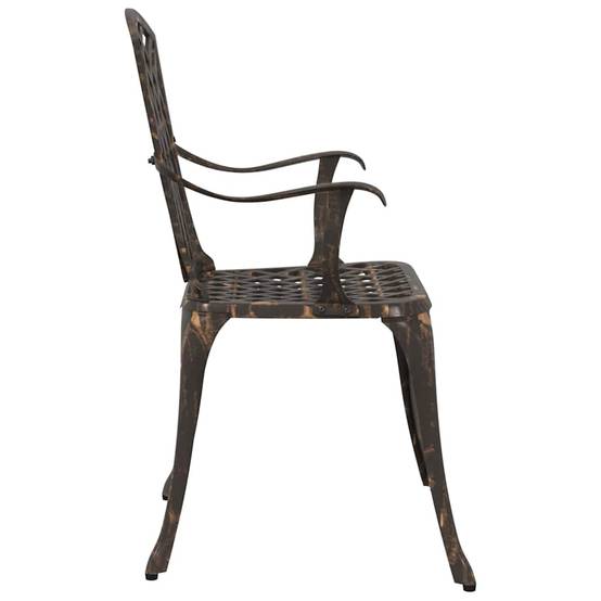 Chaise de jardin aluminium bronze 53 x 51 x 88,5 cm - PANGIVO - Image 5