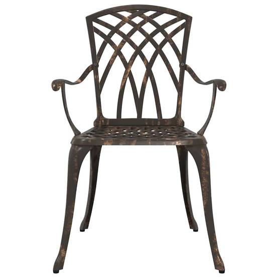 Chaise de jardin aluminium bronze 53 x 51 x 88,5 cm - PANGIVO - Image 4