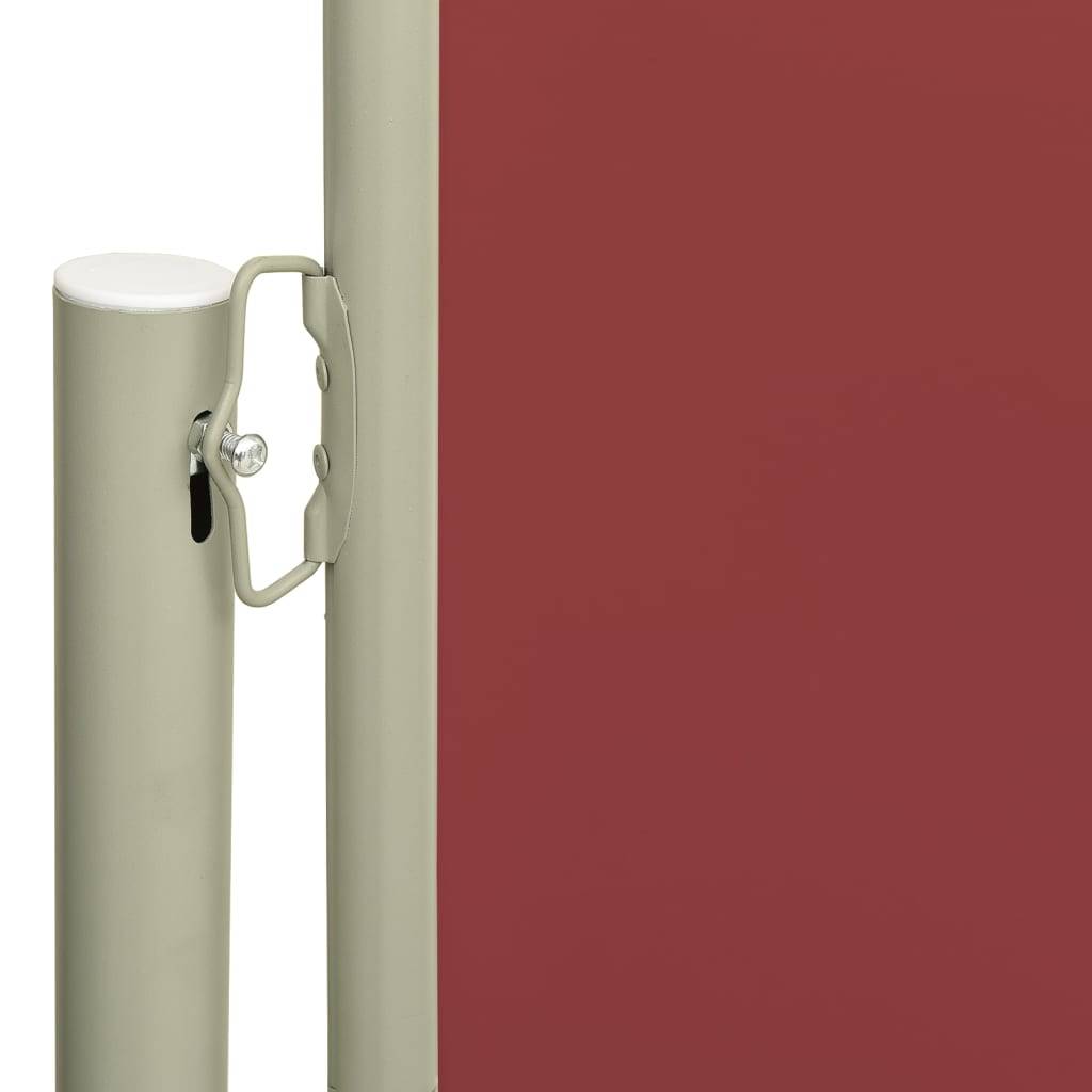 Helloshop26 - Auvent paravent store brise-vue latéral rétractable de patio jardin terrasse balcon protection visuelle écran 160 x 500 cm rouge - Image 2