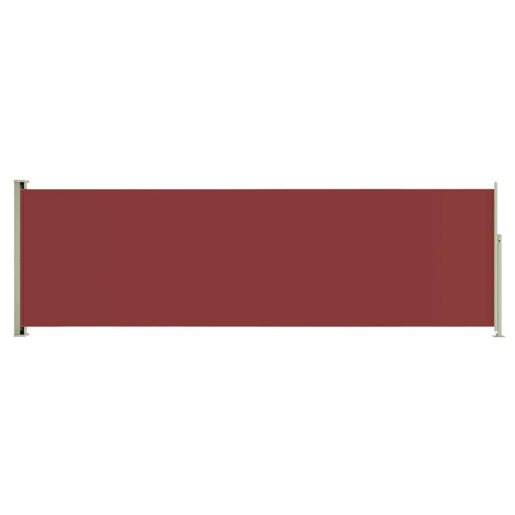 Helloshop26 - Auvent paravent store brise-vue latéral rétractable de patio jardin terrasse balcon protection visuelle écran 160 x 500 cm rouge - Image 1