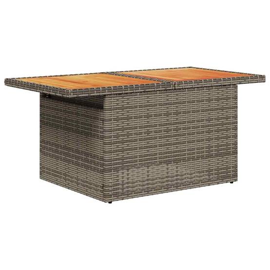 Salon de jardin 5 places gris résine tressée avec table bois relevable et coffres de rangement – ComfortXL Outdoor Living - Image 6