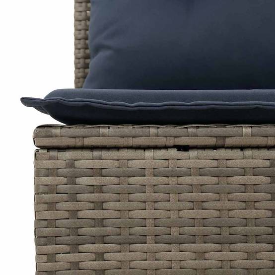 Salon de jardin 5 places gris résine tressée avec table bois relevable et coffres de rangement – ComfortXL Outdoor Living - Image 5