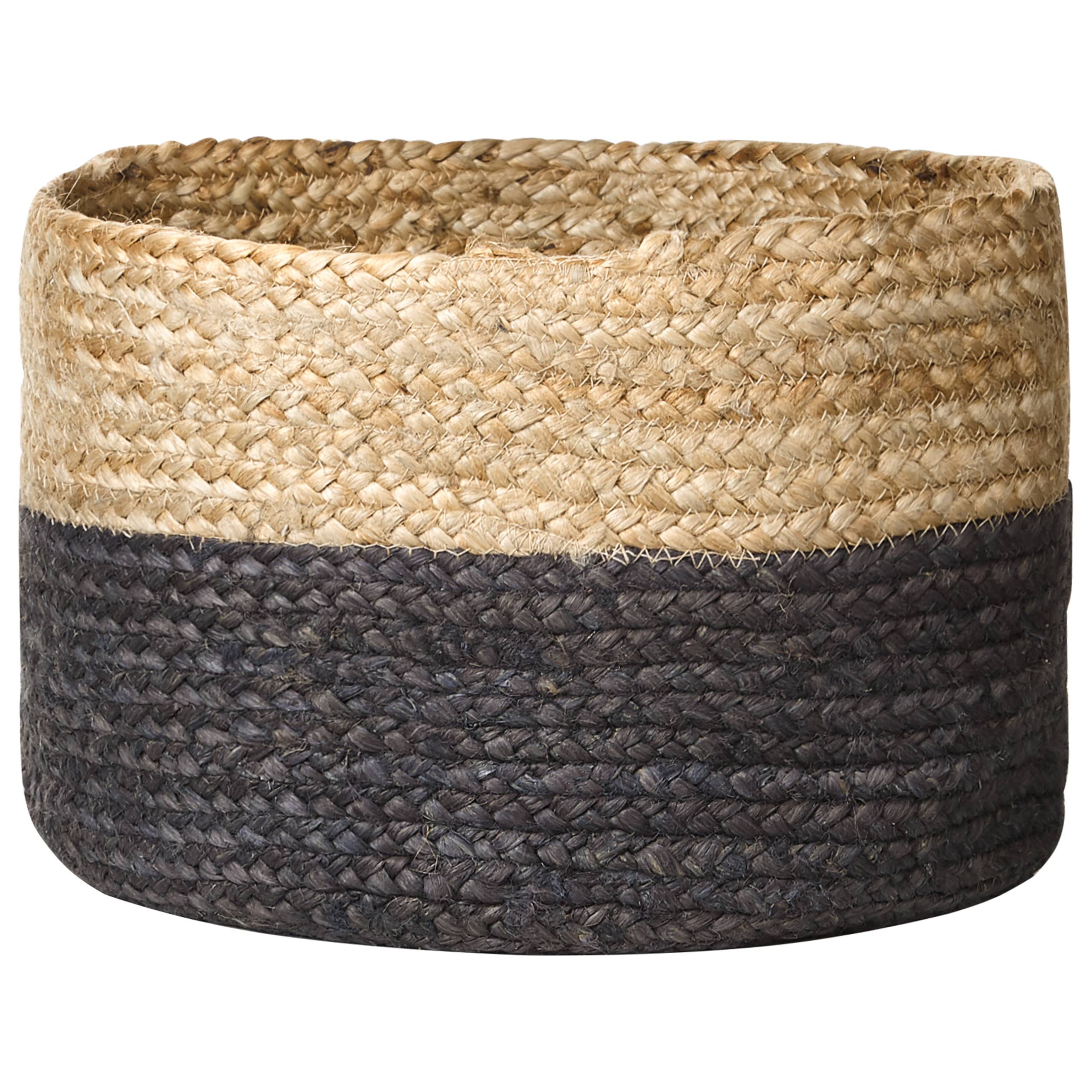 Lot de 3 Paniers de Rangement en Jute Naturel Noir 13/15/25 cm de Hauteur Accessoire Linge Décoration Boho - Image 4