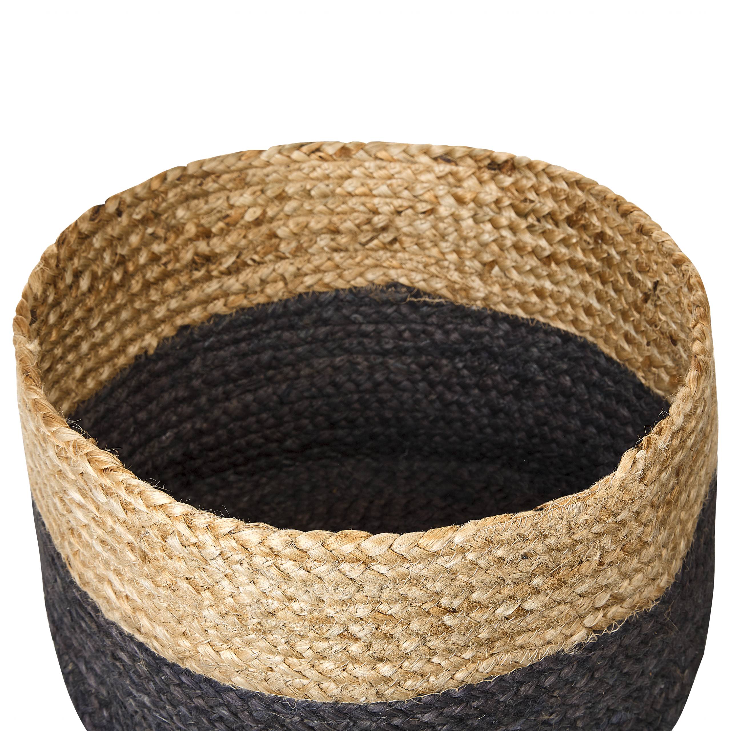 Lot de 3 Paniers de Rangement en Jute Naturel Noir 13/15/25 cm de Hauteur Accessoire Linge Décoration Boho - Image 8
