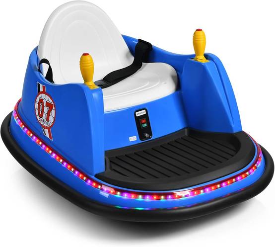 Voiture Auto Tamponneuse Électrique 6V pour Enfants 2-5 Ans, avec Télécommande,57x75x42cm Bleu - Image 1