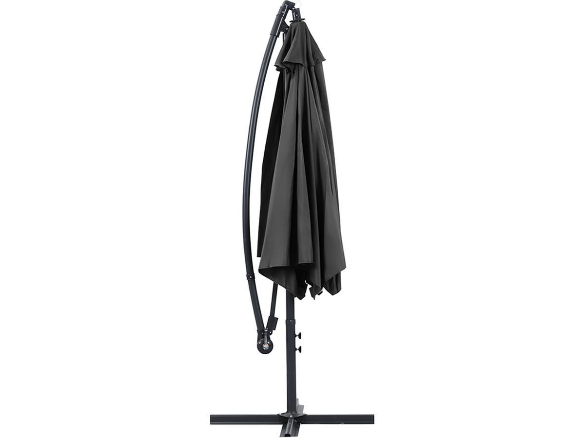 Habitat Et Jardin - Parasol Jardin Déporté Alu "ilios" - Rond - ø 3 M - Noir - Dalles Incluses -habitat Et Jardin - Image 2