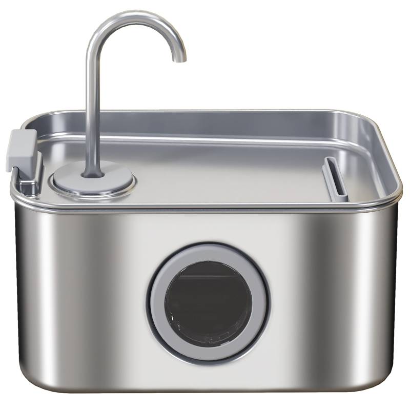ComfortXL - Fontaine à Eau Chat Inox 3,2L Distributeur Silencieux Filtre Charbon LED - ComfortXL Pet Living - Image 1
