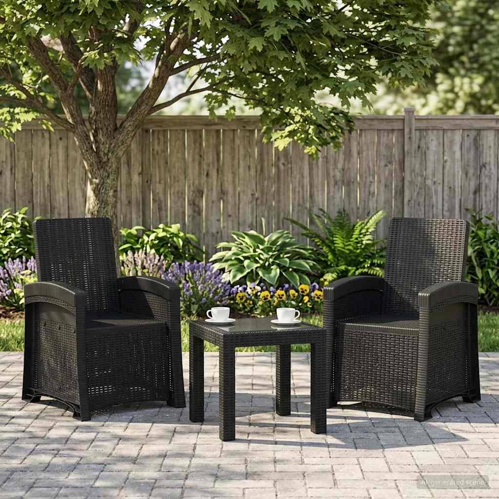 PANGIVO - Lot de 2 chaises de jardin inclinables polypropylène anthracite 63 x 56 x 92 cm - PANGIVO - Image 1