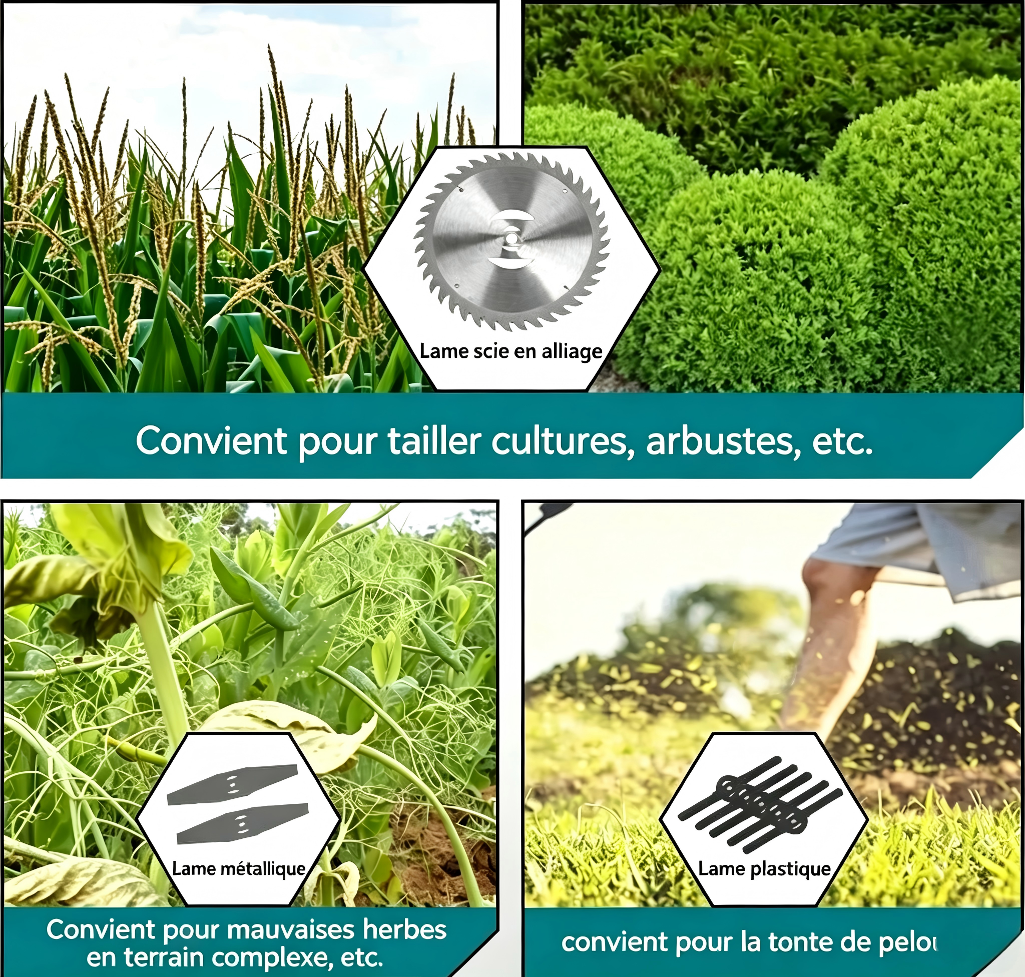 Sans Marque - Tondeuse à gazon sans fil avec deux accessoires  Traumheim - Image 2
