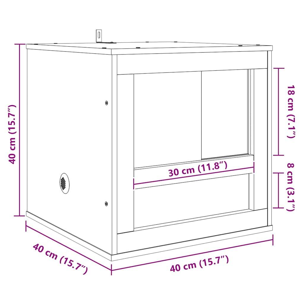 Vidaxl - Terrarium Marron 40 x 40 x 40 cm OSB vidaXL 876727 - Image 3