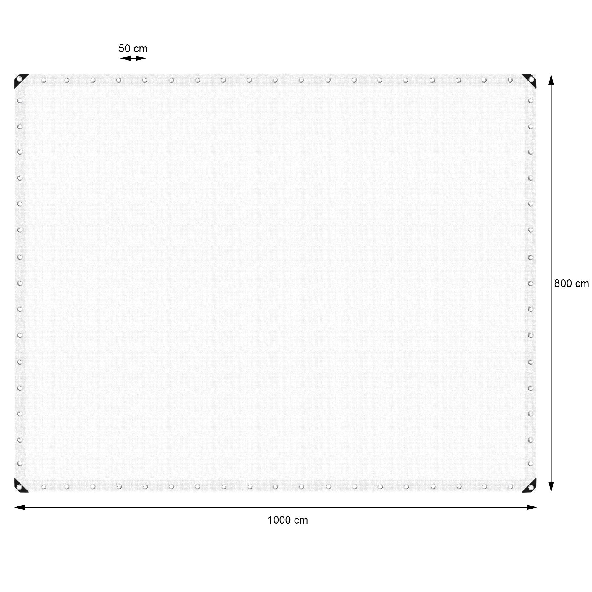 Bâche de Protection Imperméable à l'Eau avec Oeillets - 8x10m 80m² 180g/m² - Polyéthylène PE Blanc - Résistant à la Moisissure - Image 5