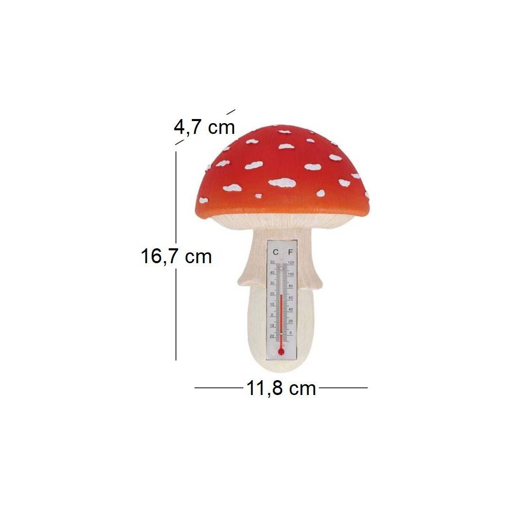 Esschert Design - Thermomètre en résine Amanite - Image 3