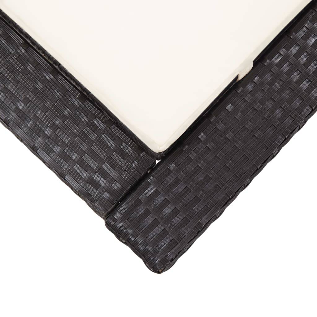 Vidaxl - Transat avec coussin Noir Résine tressée vidaXL 46234 - Image 4