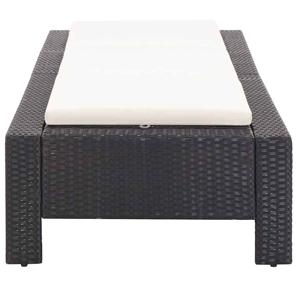 Vidaxl - Transat avec coussin Noir Résine tressée vidaXL 46234 - Image 7
