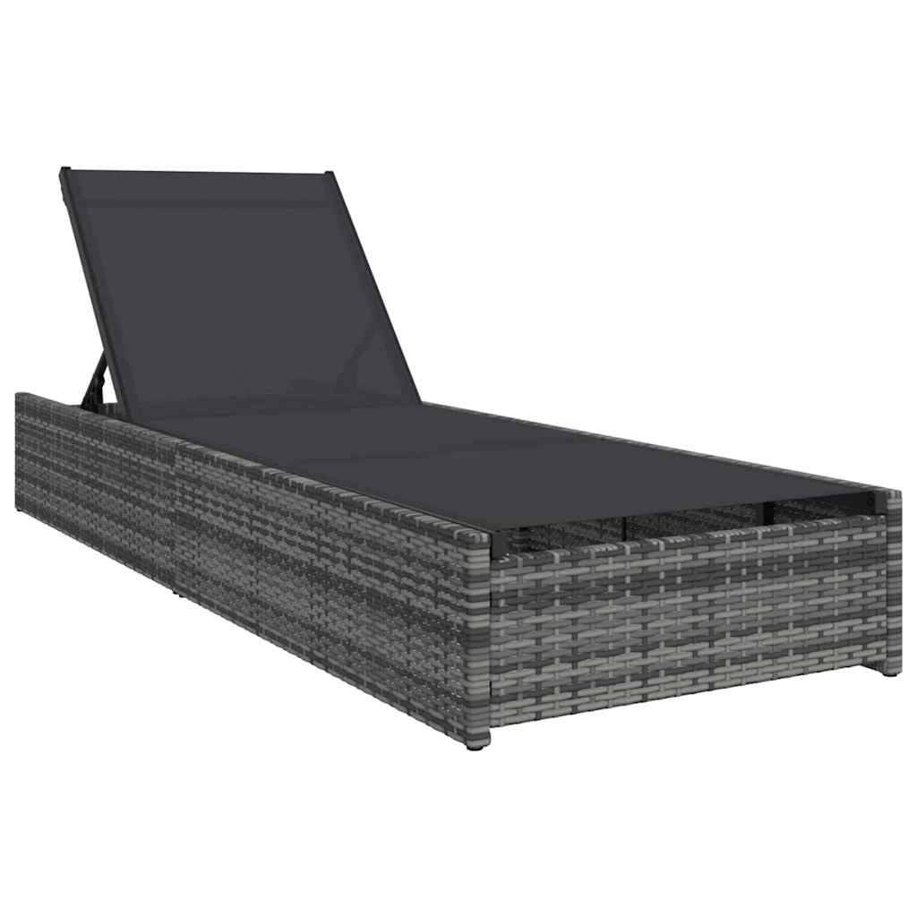 PANGIVO - Transat polyrotin gris 200,5 x 70 x 75 cm - PANGIVO - Image 2