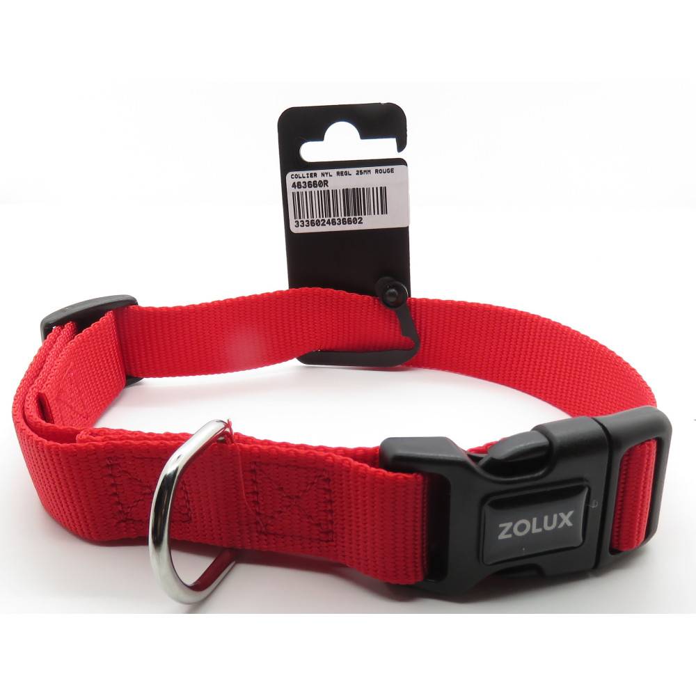 Collier nylon, 50 - 60  cm, 25 mm, rouge, pour chien. - Image 4